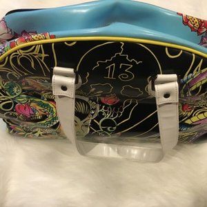 Ed Hardy Y2K Bag Bowling Shoulder Tote Tattoo Geisha Dragon Skull